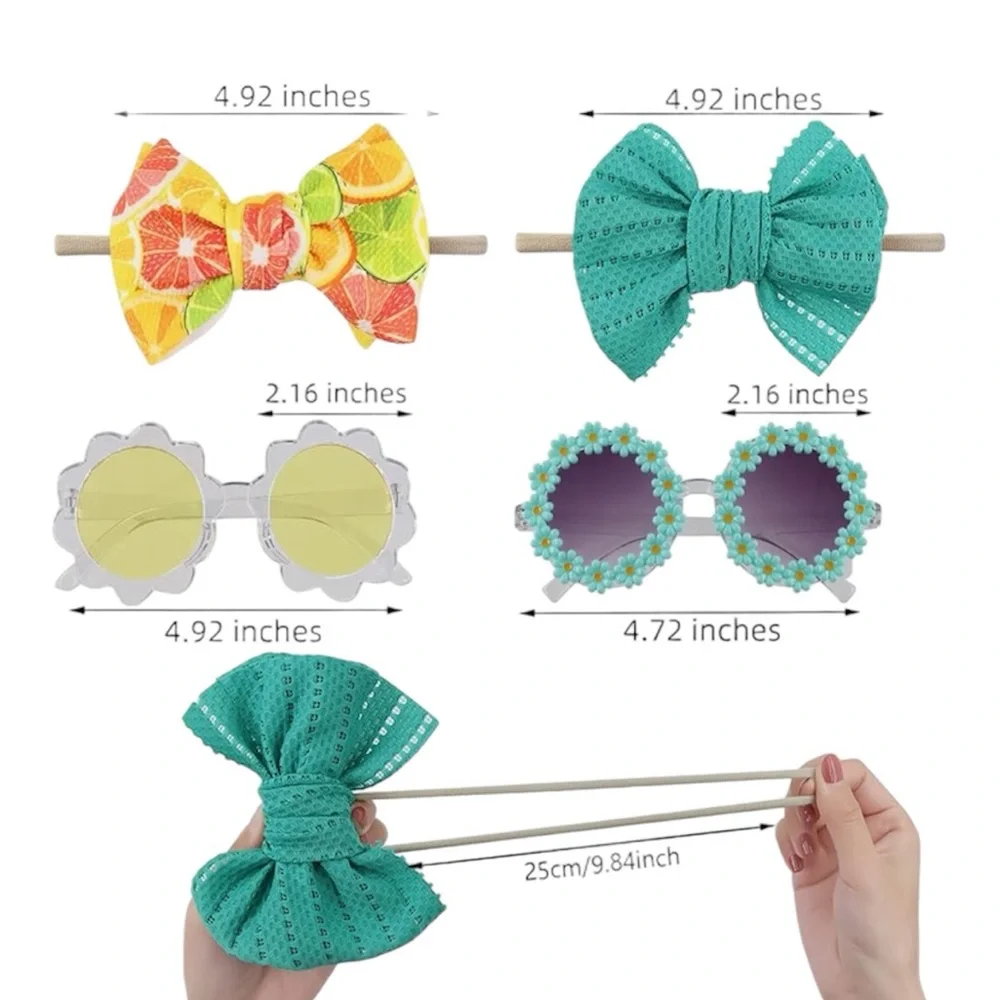 Baby girl Sunglasses and Headbands Set of 2